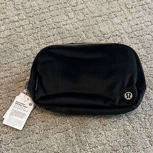 lululemon athletica Black Everywhere Belt Bag with Gold Hardware